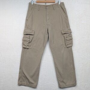 VTG Unionbay Cargo Pants Men's 33x30 Khaki Baggy Relaxed Utility Streetwear Y2K